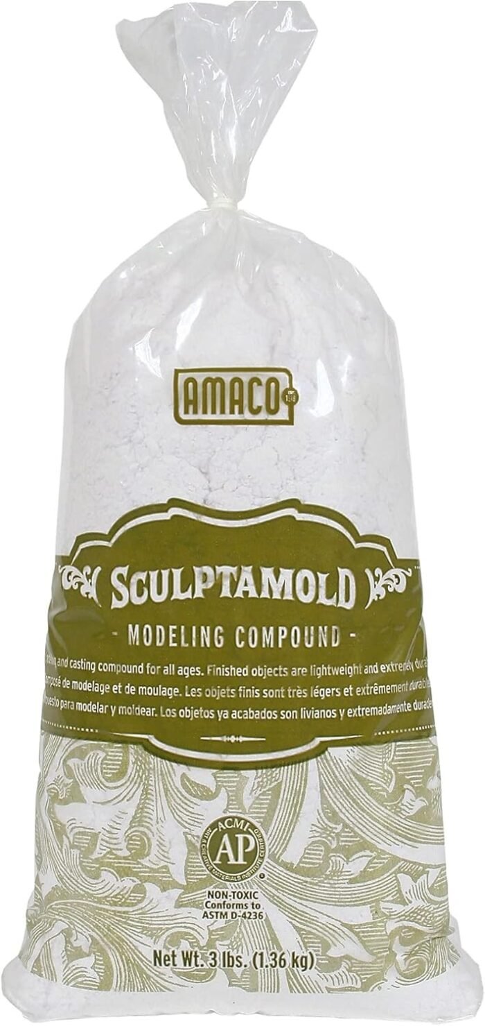 amaco sculptamold modeling compound white 3 lbs image