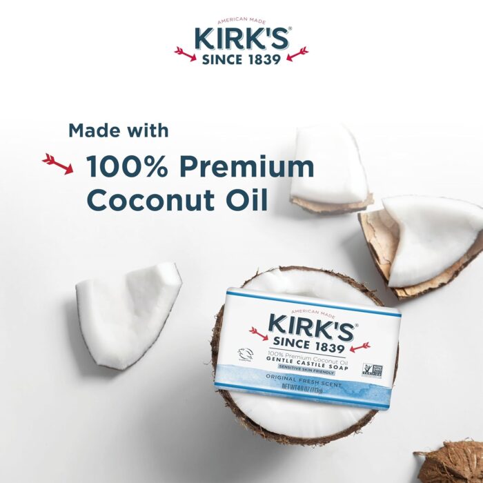 kirks 100% premium coconut oil castile soap image