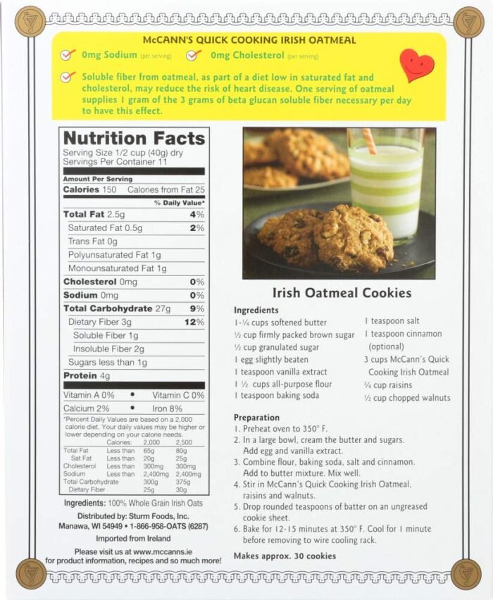 mccanns lrish quick oatmeal pack image