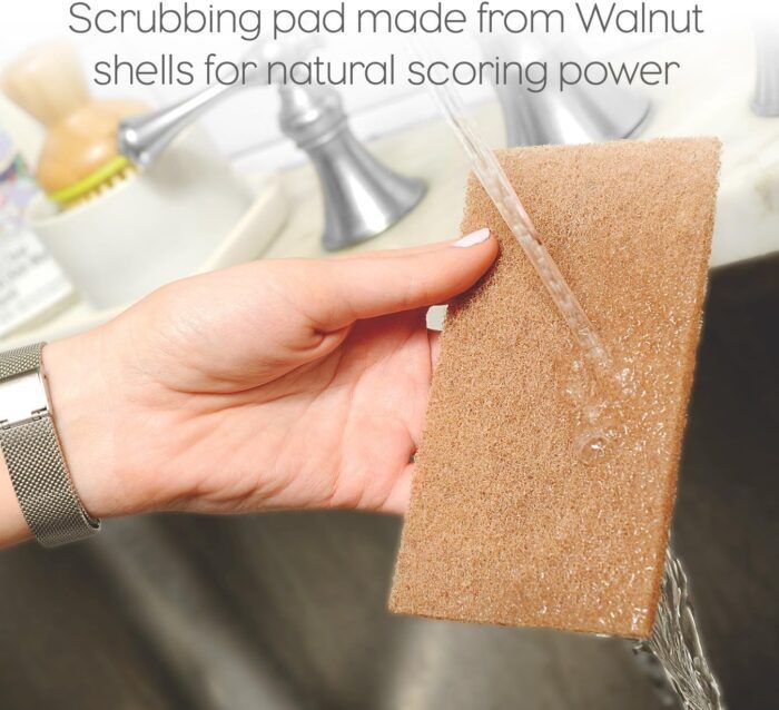 full circle neat nut non scratch walnut shell scouring pads image