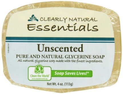 clearly natural essentials unscented glycerine soap pack image