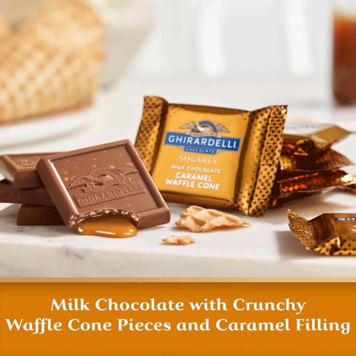 ghiradelli milk chocolate caramel squares pack image