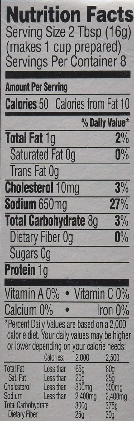 Lipton Noodle Soup with Chicken Broth Nutrition Facts