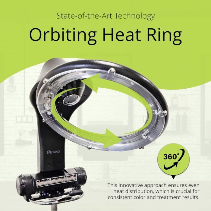 salonpro orbiting halo infrared hair processor dryer black pack image