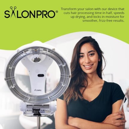 salonpro orbiting halo infrared hair processor dryer white pack image