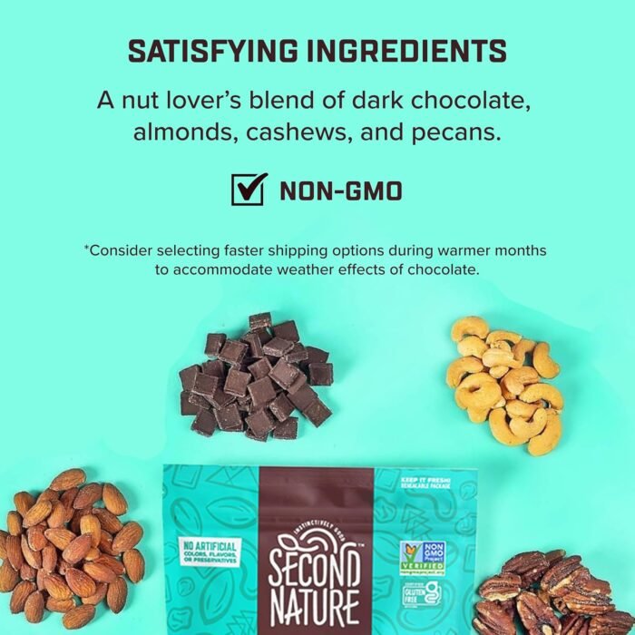 second nature dark chocolate medley trail mix pack image