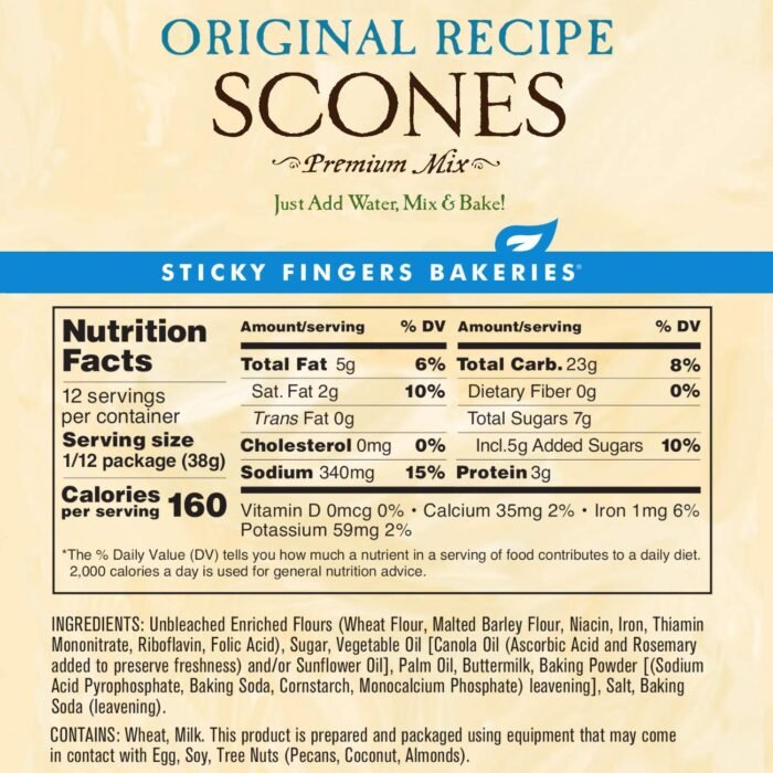 Sticky Fingers Original Scones Premium Mix, 454g