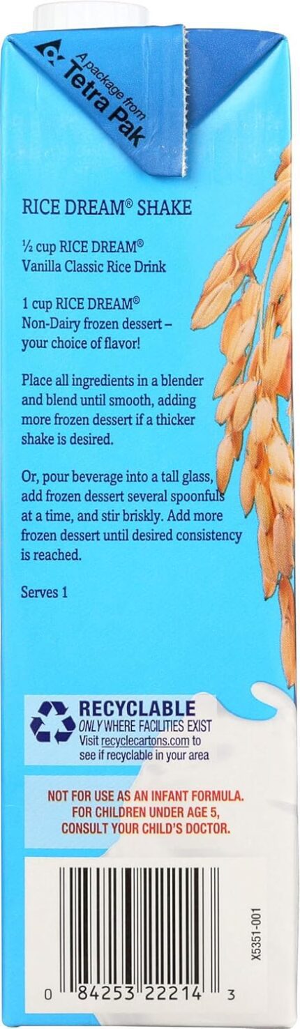 Dream Blends Classic Vanilla Rice Drink Rice Dream