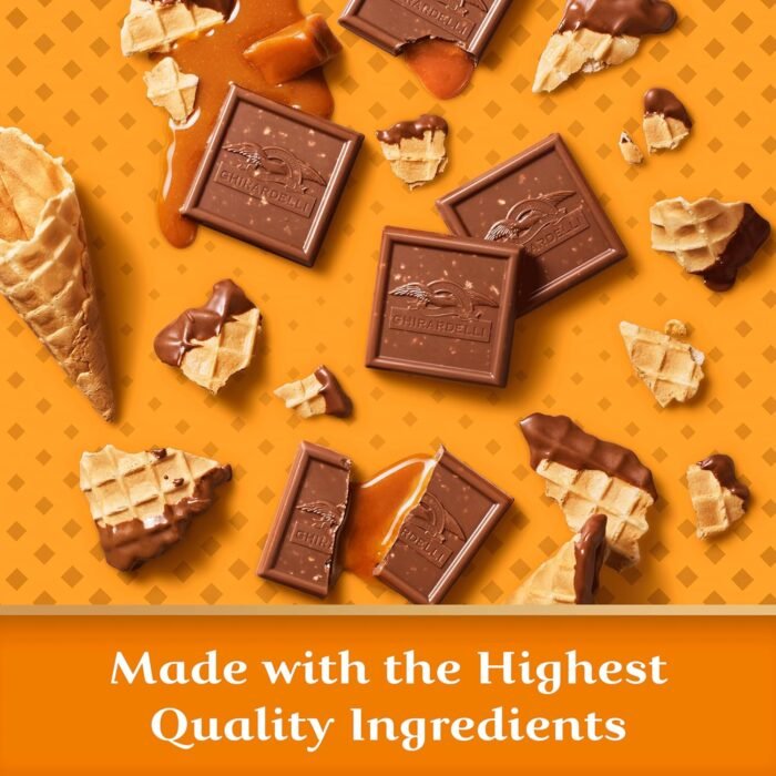 ghiradelli milk chocolate caramel squares pack image