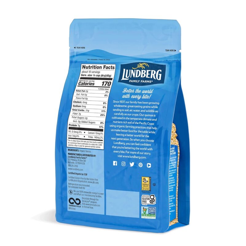 lundberg organic antique white quinoa pack image