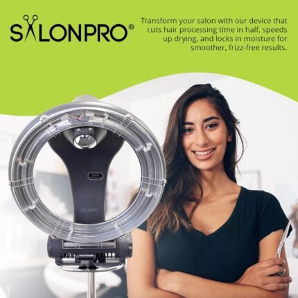 salonpro orbiting halo infrared hair processor dryer grey image