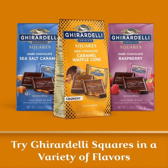 ghiradelli milk chocolate caramel squares pack image