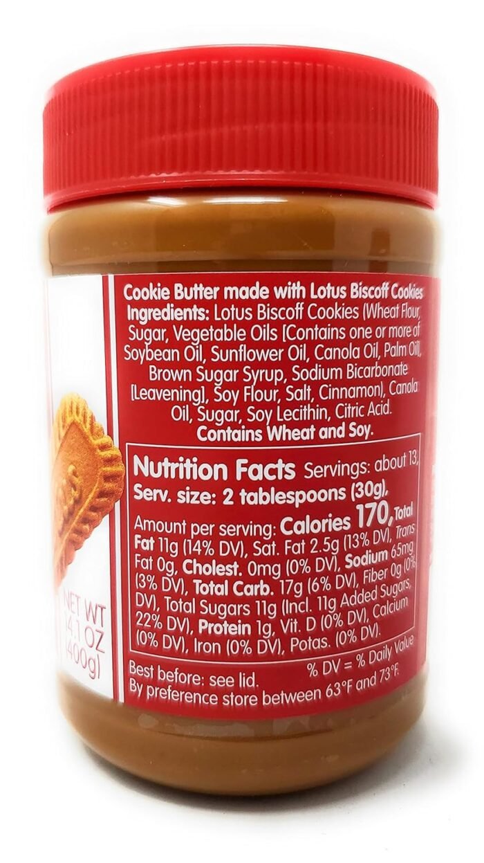 Creamy Biscoff Cookie Butter Nutrition Facts