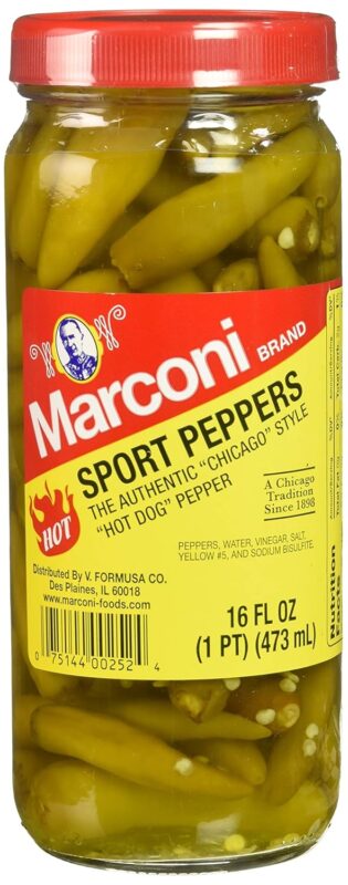 marconi chicago style hot sport peppers 16 fi oz image