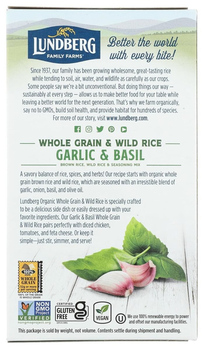 lundberg organic sprouted short grain rice pack image