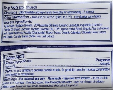 eo hand sanitizer wipes lavender image