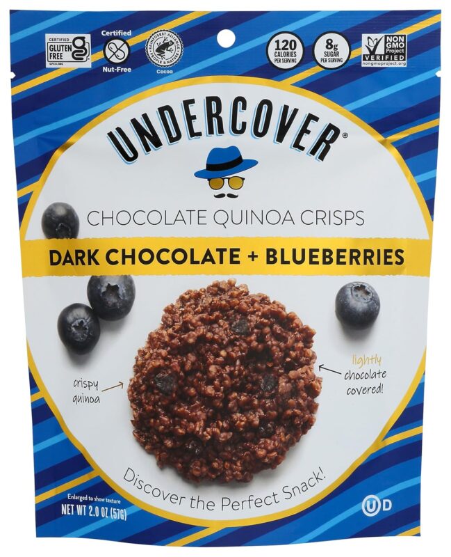 Undercover Dark Chocolate Blueberry Chocolate quinoa crips