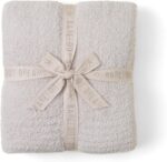 barefoot dreams cozychic throw stone image