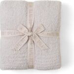 barefoot dreams cozychic throw stone image