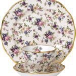 royalalbert 100 years 1940 3 piece set 8 plate teacup image