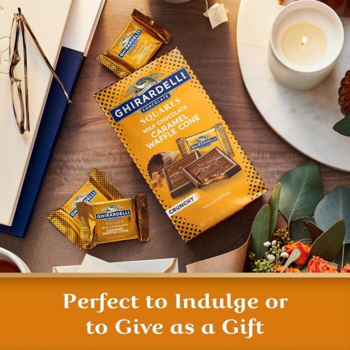 ghiradelli milk chocolate caramel squares pack image