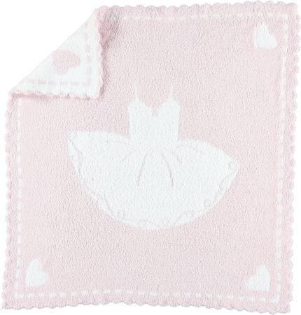 barefoot dreams scalloped blanket pink & tutu image