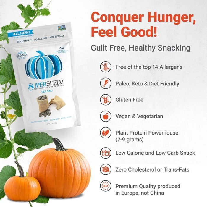 superseedz sea salt pumpkin seeds pack image