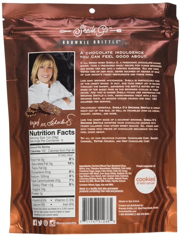 Sheila G's Salted Caramel Brownie Brittle Ingredients