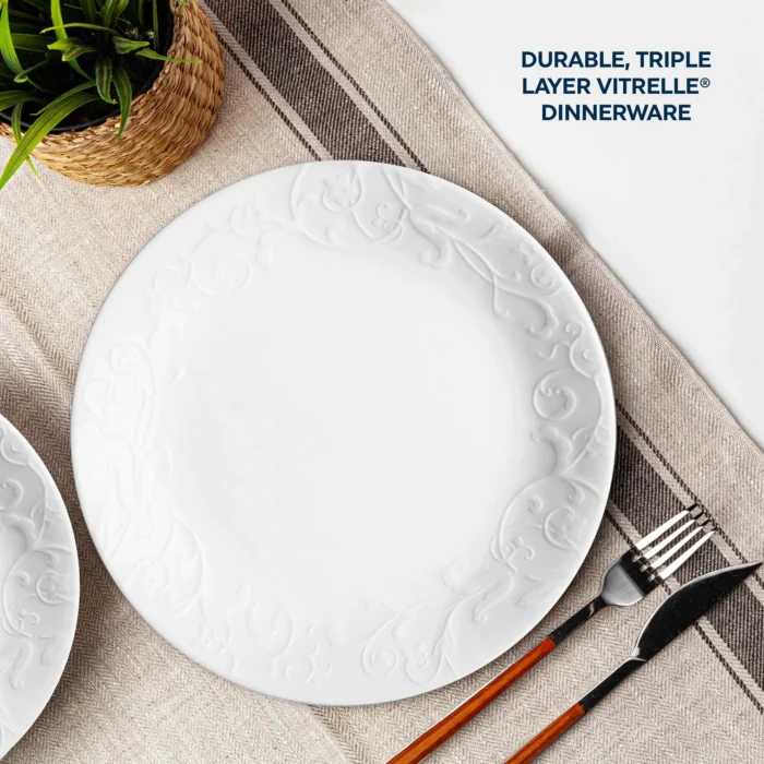 corelle embossed bella faenza 10.25 dinner plate image