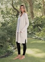 barefoot dreams cozychic lite cardi bisque image