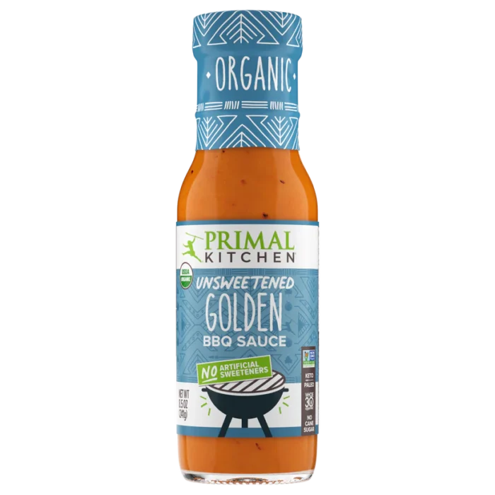 primal kitchen organic unsweetened bbq sauce bottle image