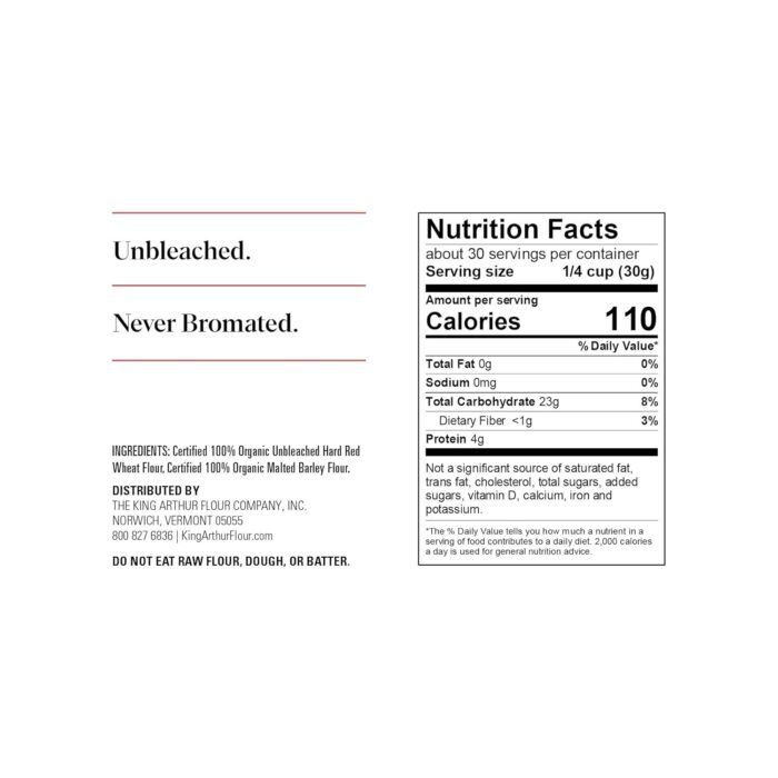 king arthur organic unbleached all purpose flour image
