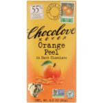chocolove xoxox orange peel in dark chocolate image