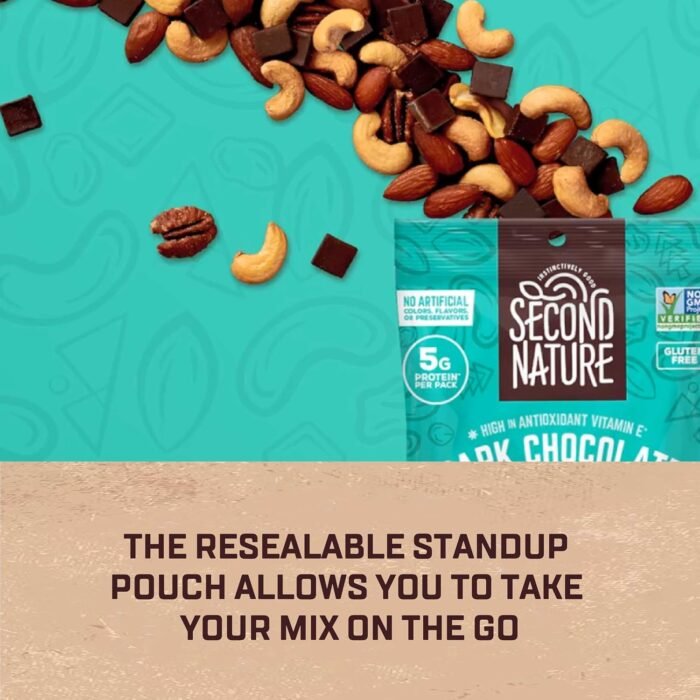 second nature dark chocolate medley trail mix pack image