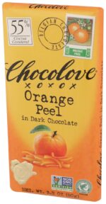 chocolove xoxox orange peel in dark chocolate image