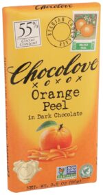 chocolove xoxox orange peel in dark chocolate image