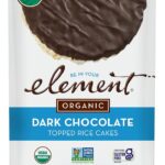 element snacks dark chocolate topped rice cakes pack image