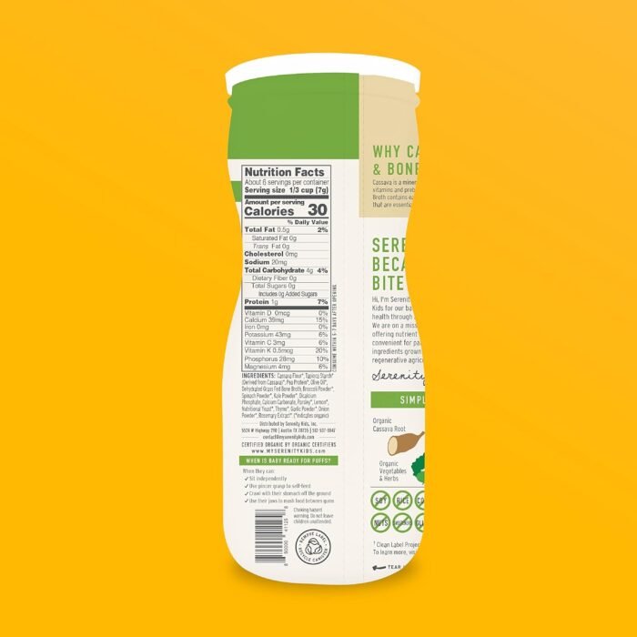 serenity kids grain free puffs broccoli & spinach image