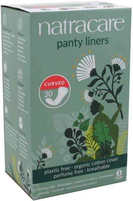 natracare curved panty liners 30 count pack image