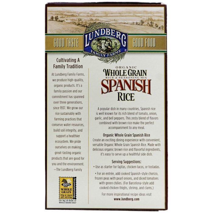 Lundberg Organic Spanish Rice, Zesty Blend Good Taste