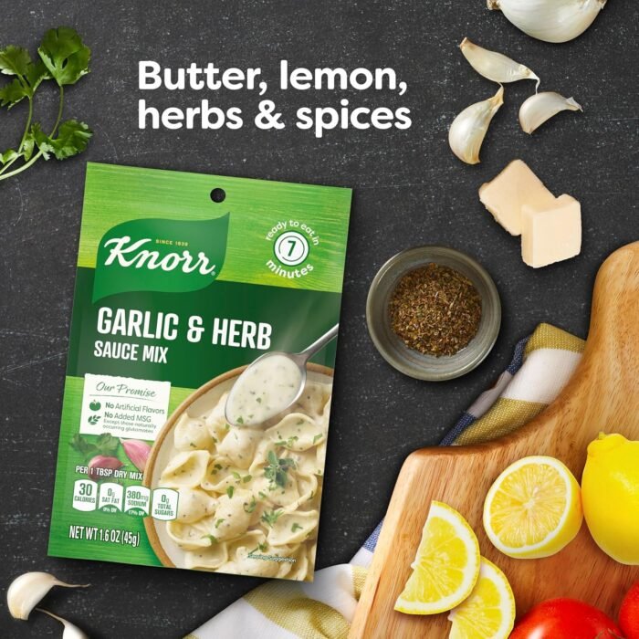 knorr sauce mix garlic & herb sauce mix image