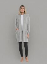 barefoot dreams womens cozy lite long weekend cardigan image