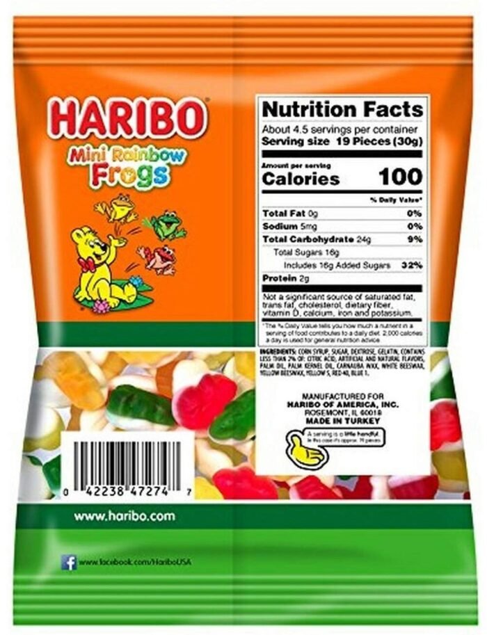 haribo mini rainbow frogs pack image