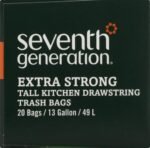 seventh generation drawstring kitchen reash bags 13 gal 20