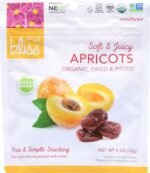 fruit bliss organic dried apricots fruit snacks pack
