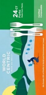 world centric corn starch forks natural pack