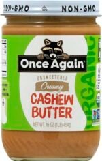once again natural creamy cashew butter