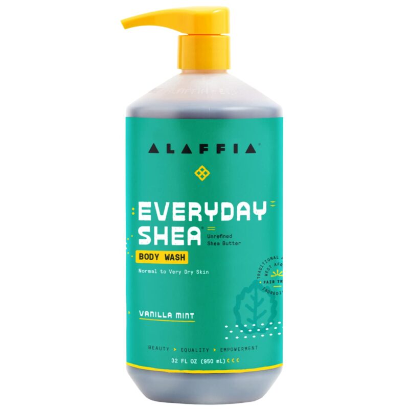 alaffia every day shea body wash vanilla mint