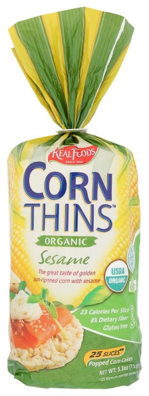 real foods sesame com thins pack