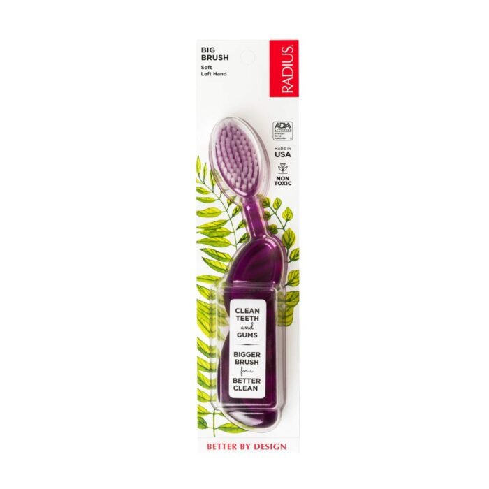 radius left hand toothbrush soft big brush pack